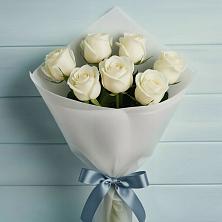 Букет 7 Белых роз Эдлесс Лав в Суслонгере