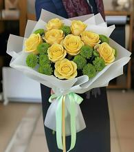 Букет цветов из:  Хризантемы и Розы в Суслонгере